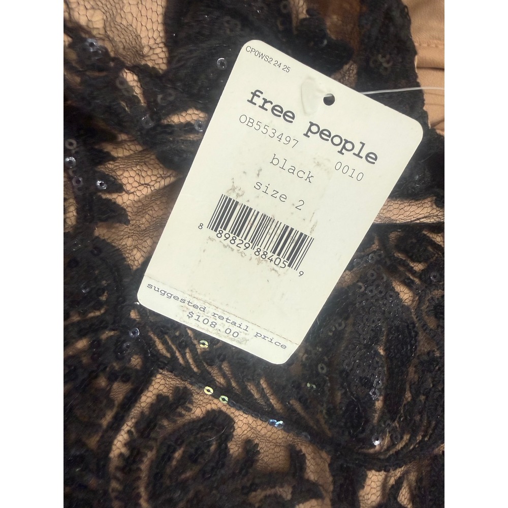 Free People Night Shimmer Mini Dress Size 2 NWT - Picture 12 of 12